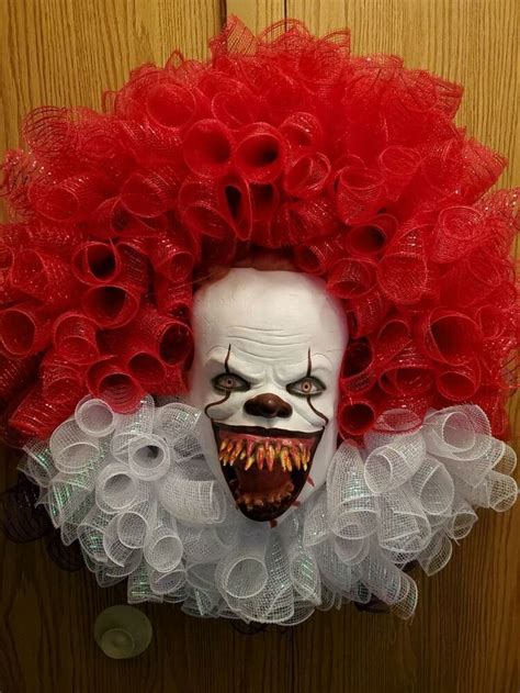 pennywise clown mask|pennywise mask for wreath.